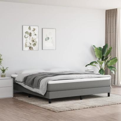 Saltea de pat cu arcuri, gri închis, 180x200x20 cm, textil GartenMobel Dekor