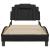 Cadru de pat cu tăblie, negru, 90x190 cm, piele ecologică GartenMobel Dekor