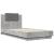 Cadru de pat cu tăblie și lumini LED, gri beton, 75x190 cm GartenMobel Dekor