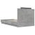Cadru de pat cu tăblie și lumini LED, gri beton, 75x190 cm GartenMobel Dekor