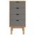 Dulap cu sertar "OTTA", maro/gri, 45x39x90cm, lemn masiv pin GartenMobel Dekor