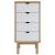 Dulap cu sertar "OTTA", maro/alb, 45x39x90 cm, lemn masiv pin GartenMobel Dekor