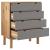 Dulap cu sertar OTTA, maro/gri, 76,5x39,5x90 cm, lemn masiv pin GartenMobel Dekor