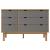 Dulap cu sertar OTTA maro/gri, 111x43x73,5 cm, lemn masiv pin GartenMobel Dekor