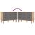 Dulap cu sertar OTTA maro/gri, 111x43x73,5 cm, lemn masiv pin GartenMobel Dekor