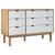 Dulap cu sertar OTTA maro/alb, 111x43x73,5 cm, lemn masiv pin GartenMobel Dekor