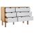 Dulap cu sertar OTTA maro/alb, 111x43x73,5 cm, lemn masiv pin GartenMobel Dekor
