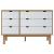 Dulap cu sertar OTTA maro/alb, 111x43x73,5 cm, lemn masiv pin GartenMobel Dekor