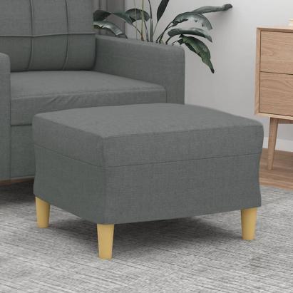 Taburet, gri închis, 60x50x41 cm, material textil GartenMobel Dekor