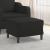 Taburet, negru, 60x50x41 cm, material textil GartenMobel Dekor