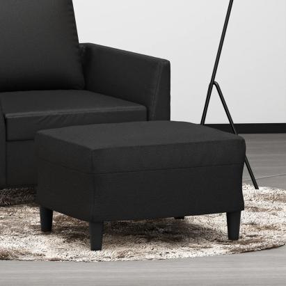Taburet, negru, 60x50x41 cm, piele ecologică GartenMobel Dekor