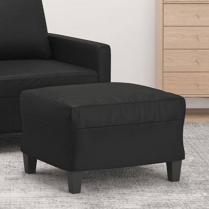 Taburet, negru, 60x50x41 cm, piele ecologică GartenMobel Dekor