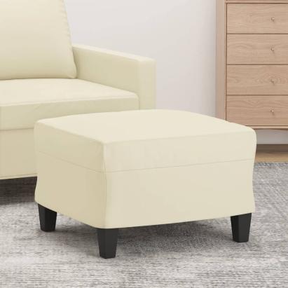 Taburet, crem, 60x50x41 cm, piele ecologică GartenMobel Dekor