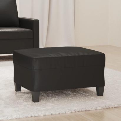 Taburet, negru, 70x55x41 cm, piele ecologică GartenMobel Dekor