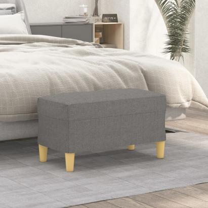 Bancă, gri închis, 70x35x41 cm, textil GartenMobel Dekor