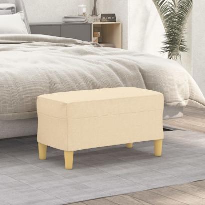 Bancă, crem, 70x35x41 cm, textil GartenMobel Dekor