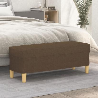 Bancă, maro, 100x35x41 cm, textil GartenMobel Dekor
