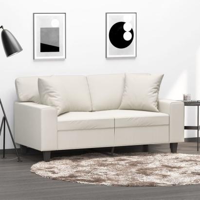Perne decorative, 2 buc., crem, 40x40 cm, piele ecologică GartenMobel Dekor