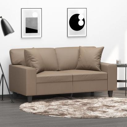Perne decorative, 2 buc., cappuccino, 40x40 cm, piele ecologică GartenMobel Dekor
