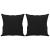 Perne decorative, 2 buc., negru, 40x40 cm, microfibră GartenMobel Dekor