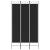 Paravan de cameră cu 3 panouri, negru, 120x220 cm, textil GartenMobel Dekor