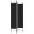 Paravan de cameră cu 3 panouri, negru, 120x220 cm, textil GartenMobel Dekor