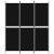 Paravan de cameră cu 3 panouri, negru, 150 x 180 cm, textil GartenMobel Dekor