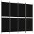 Paravan de cameră cu 4 panouri, negru, 200 x 180 cm, textil GartenMobel Dekor