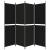 Paravan de cameră cu 4 panouri, negru, 200 x 180 cm, textil GartenMobel Dekor