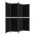 Paravan de cameră cu 4 panouri, negru, 200 x 180 cm, textil GartenMobel Dekor