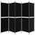 Paravan de cameră cu 5 panouri, negru, 250 x 180 cm, textil GartenMobel Dekor