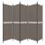 Paravan de cameră cu 4 panouri, antracit, 250x200 cm, textil GartenMobel Dekor