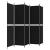 Paravan de cameră cu 5 panouri, negru, 250x200 cm, textil GartenMobel Dekor