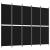 Paravan de cameră cu 5 panouri, negru, 250x200 cm, textil GartenMobel Dekor