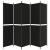 Paravan de cameră cu 5 panouri, negru, 250x200 cm, textil GartenMobel Dekor