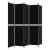Paravan de cameră cu 5 panouri, negru, 250x220 cm, textil GartenMobel Dekor