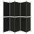 Paravan de cameră cu 5 panouri, negru, 250x220 cm, textil GartenMobel Dekor