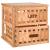 Noptiere, 2 buc., 34x34x34 cm, lemn masiv de nuc GartenMobel Dekor