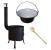 Set ceaun emailat 10lit. cu soba 31cm si lingura de lemn 40cm Handy KitchenServ