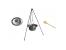 Set ceaun inox 15lit. tip gros cu suport 1,2m, lingura de lemn 40cm si capac Handy KitchenServ