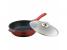 Tigaie adanca antiaderenta cu capac 24cm burgundy Handy KitchenServ