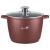 Oala acoperita cu marmura si capac sticla 24cm burgundy Handy KitchenServ