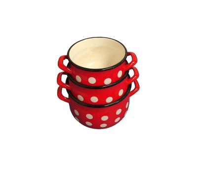 Set semioala bombat emailat cu buline 3buc. Handy KitchenServ