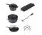 Set gratar BBQ de camping din fonta in cutie de lemn 6+1piese Handy KitchenServ