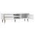 Dulap TV „MOLDE” alb, 158x40x49 cm, lemn masiv de pin GartenMobel Dekor