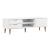Dulap TV „MOLDE” alb, 158x40x49 cm, lemn masiv de pin GartenMobel Dekor