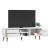 Dulap TV „MOLDE” alb, 158x40x49 cm, lemn masiv de pin GartenMobel Dekor