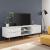 Dulap TV „MOLDE” alb, 158x40x49 cm, lemn masiv de pin GartenMobel Dekor