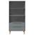 Bibliotecă „MOLDE” gri, 85x35x170,5 cm, lemn masiv de pin GartenMobel Dekor