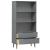 Bibliotecă „MOLDE” gri, 85x35x170,5 cm, lemn masiv de pin GartenMobel Dekor